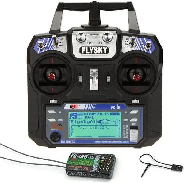 Flysky FS-i6X 6-10(Default 6)CH 2.4GHz AFHDS RC Transmitter w/ FS-iA6B Receiver