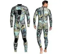 Wetsuits Mens 3MM Camo Neoprene Scuba Diving Unisex One Piece Sport Skin 