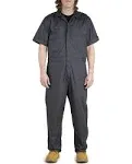 Berne Men's Poplin Short Sleeve Coverall, Charcoal