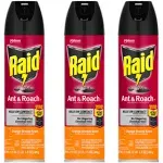 Raid Ant and Roach Killer Spray Outdoor Fresh Scent 17.5 Ounce 3 Pack