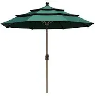 EliteShade USA 10-Year-Non-Fading 9Ft 3 Tiers Market Umbrella Patio Umbrella Outdoor Table Umbrella with Ventilation