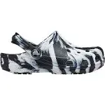 Crocs Toddler Classic Marbled Clog, Black/White, C9