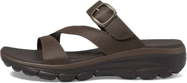 SKECHERS EASY GOING SLIDE ON BY WOMEN&#039;S SANDALS NEW 163427/CHOC