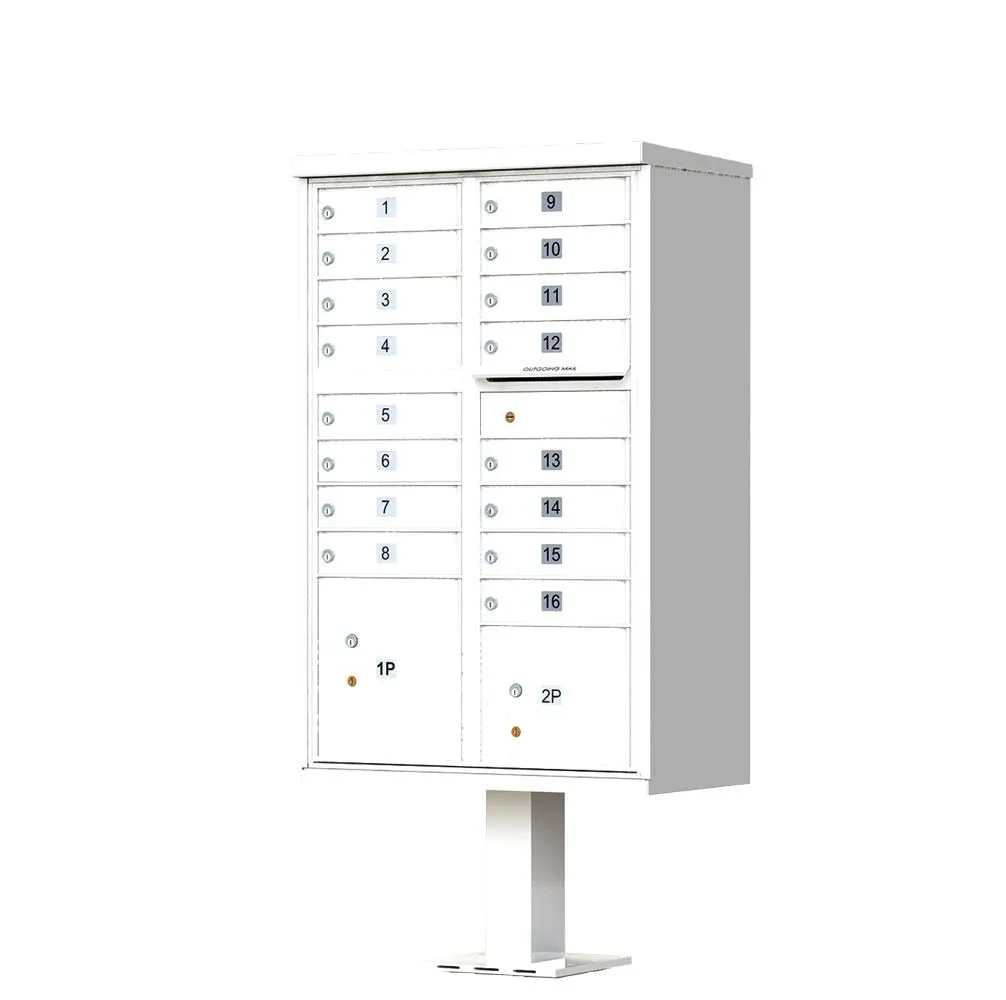 Vital 16 Door CBU Cluster Mailbox - Sandstone