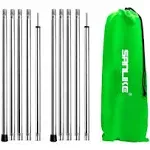 Tarp Poles Adjustable Tent Poles Tarps Heavy Duty for Canopy Shelter Awning Replacement Thickened Camping Poles