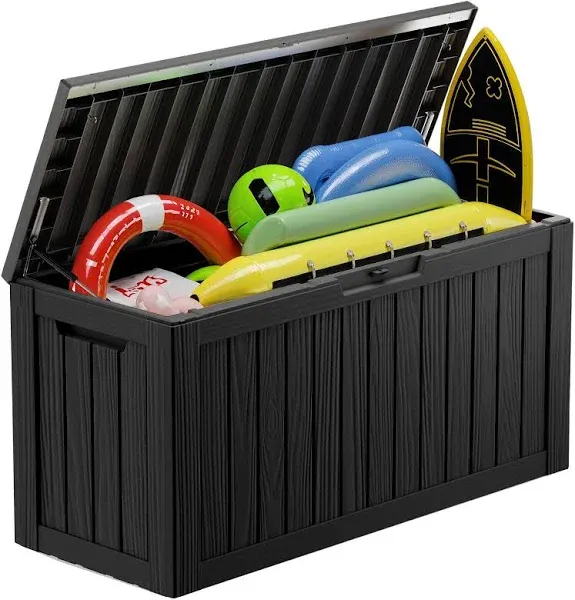 80 Gal. Black Resin Outdoor Storage Deck Box