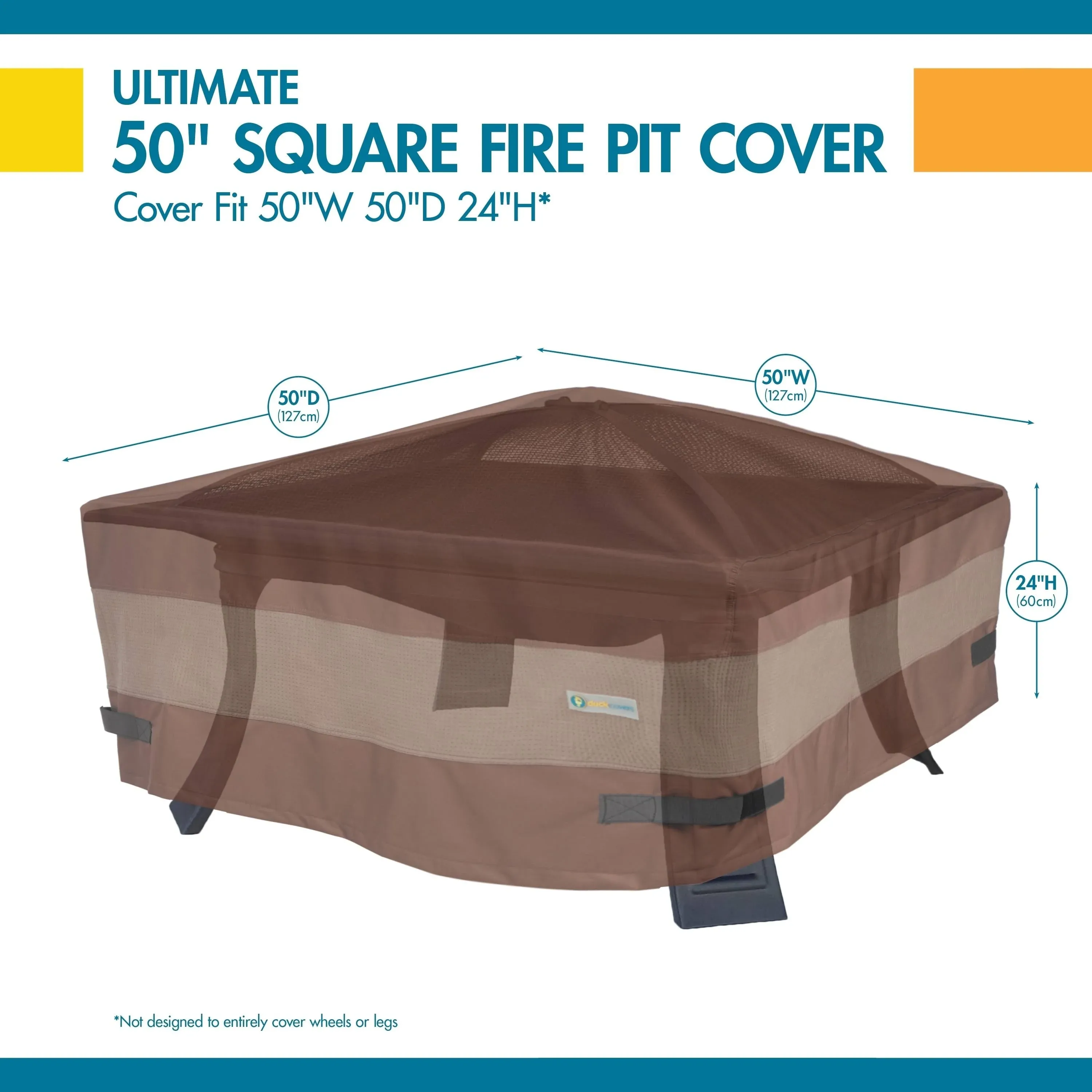 Duck Covers Ultimate 50 in. Square Fire Pit Cover