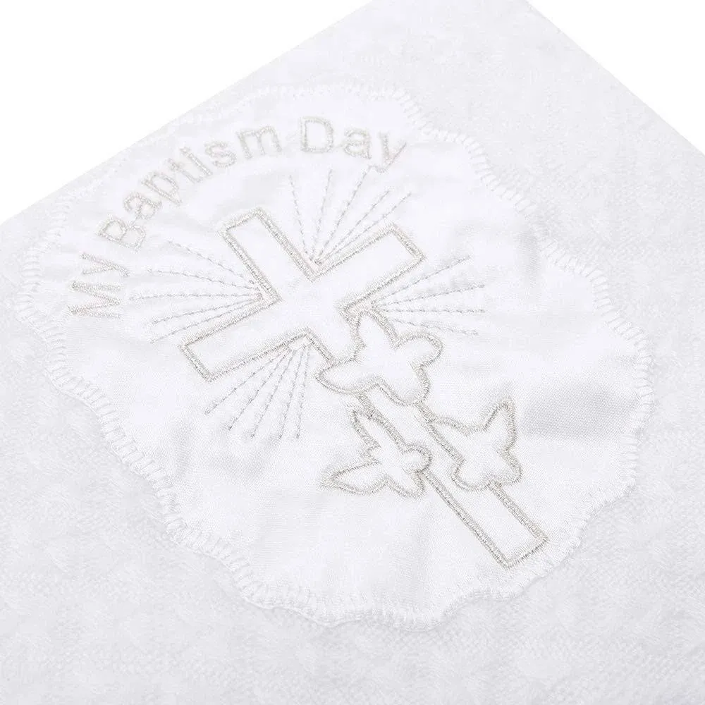 Booulfi Newborn Baptism White Christening 1 Count (Pack of 1), #998-white 