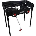 Gas One Double Burner Propane Gas Outdoor Cooker with Windscreen