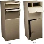 dVault DVCS0015 Full Service Curbside Vault Mailbox with Locking Letterbox Sand