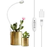 SANSI Grow Lights for Indoor Plants, Pot Clip LED Plant Lights for Indoor Growing, Full Spectrum, Plant Lamp with 4-Level Dimmable, Auto On Off 3 6