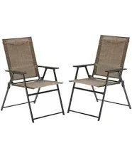 Vicllax Patio Folding Chairs, Outdoor Portable Dining Chairs for Lawn Garden and Porch