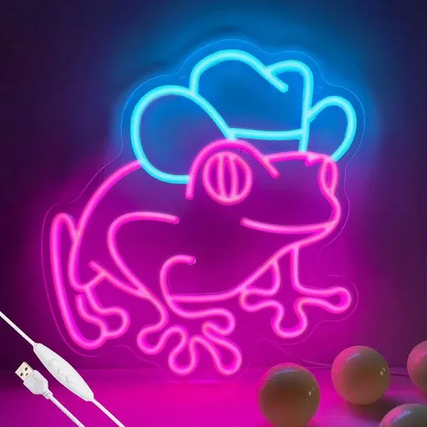 Cowboy Frog Neon Sign