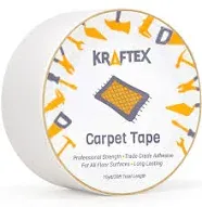 Double Sided Carpet Tape Heavy Duty for Area Rugs, Tile Floors 30 FT, Yellow 