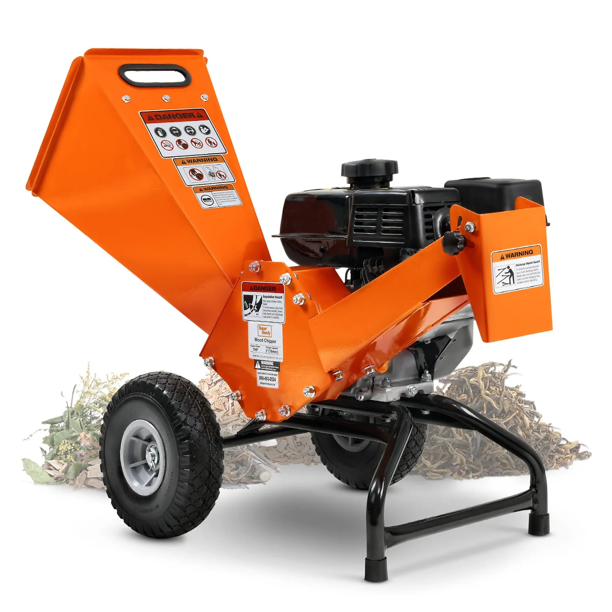 SuperHandy TRI-GUO074 3 in. Rotor Type Wood Chipper Shredder