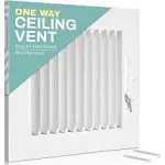 Home Intuition 12 in. x 8 in. 1-Way Air Vent Coves in White