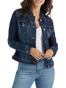 Wrangler Authentics Women's Stretch Denim Jacket Drenched X-Large