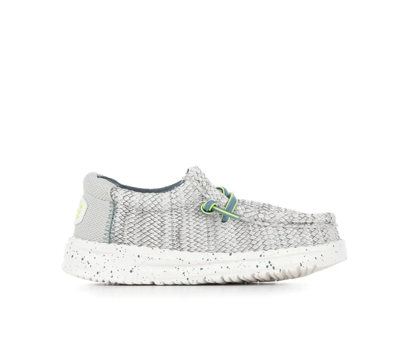 Hey Dude Boy's Wally Heathered Mesh | Youth's Shoes | Youth Slip-on Loafers | Comfortable & Light-Weight