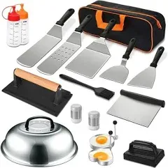 18PCS Flat Top Grill Accessories Set for Blackstone &amp; Camp Chef Outdoor BBQ Gift