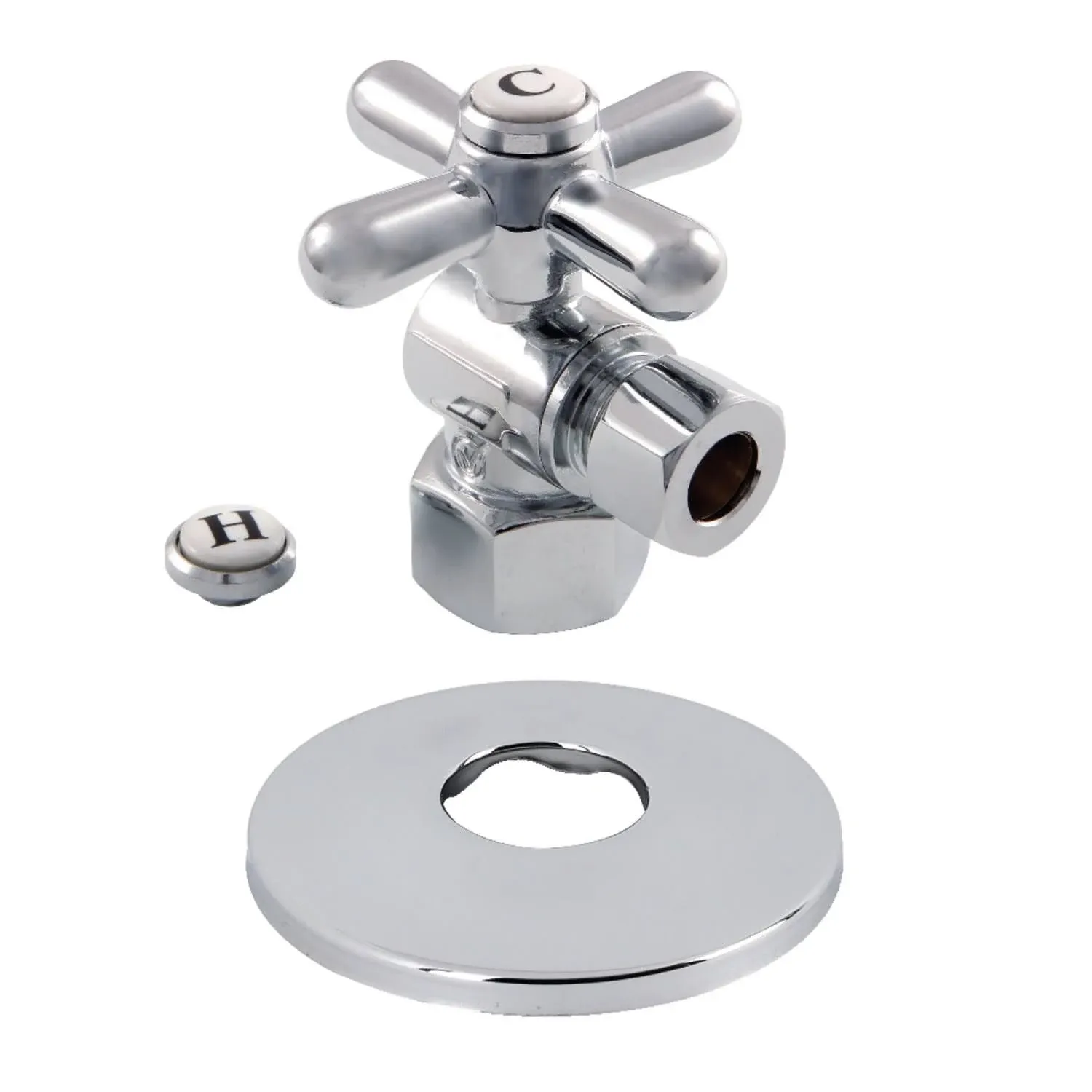 Kingston Brass CC43101XK Vintage Angle Stop Valve, Polished Chrome