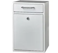 Mail Boss Wall Mount White Metal Standard Lockable Mailbox Lowes.com