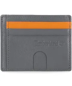 Timberland Men's Slim Leather Front Pocket Credit Card Holder Wallet