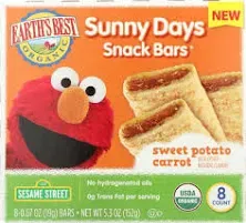 EARTHS BEST Organic Sunny Days Sweet Potato Carrot Snack Bar