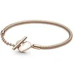 Pandora Moments Rose Gold Heart T-Bar Bracelet