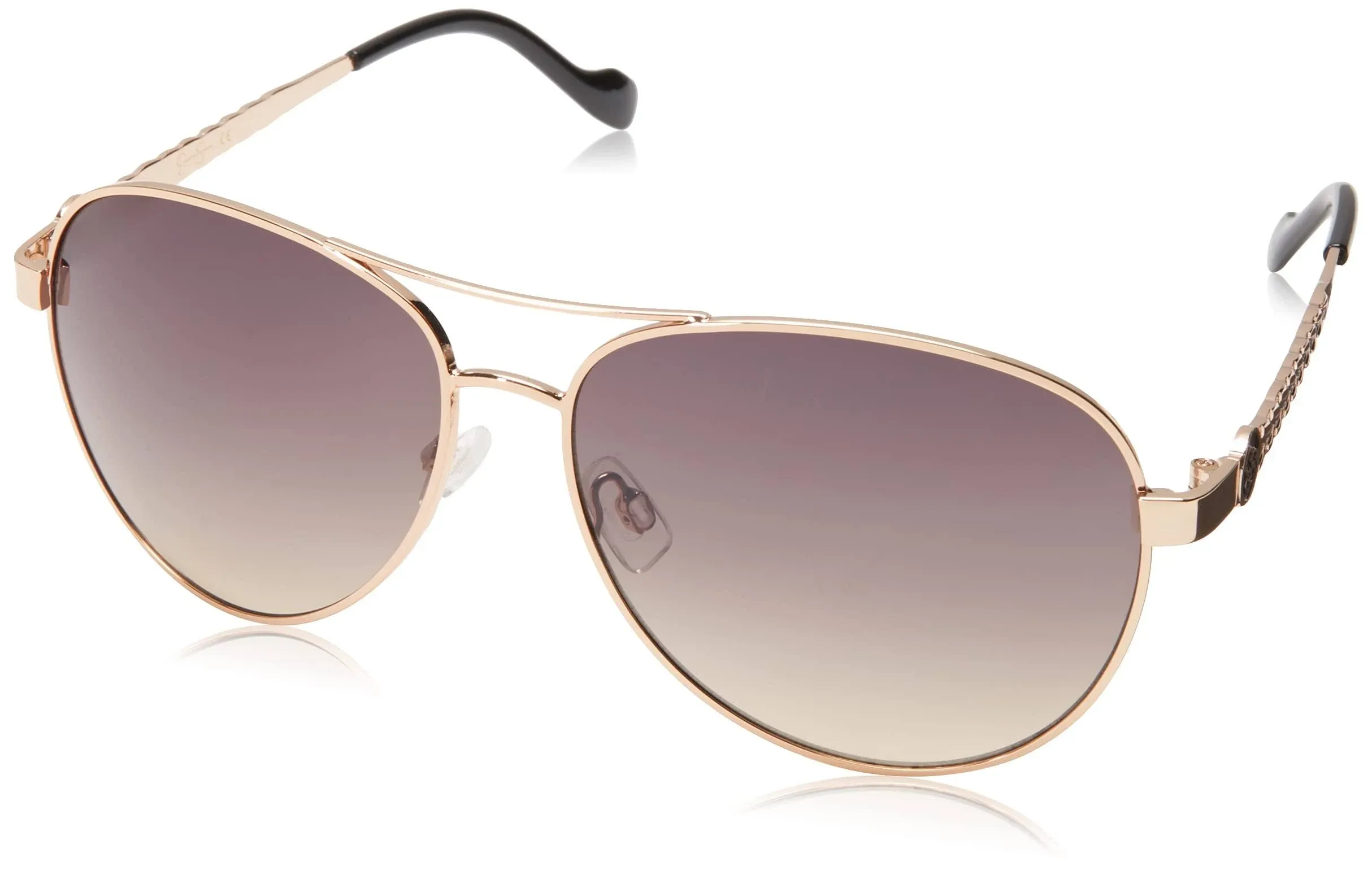 Jessica Simpson J5702 GLDOX Women's Aviator Sunglasses Gold / Mirrored