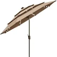 EliteShade USA 10-Year-Non-Fading 9ft 3 Tiers Market Umbrella Patio Umbrella Outdoor Table Umbrella with Ventilation