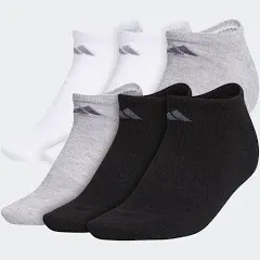 Women's adidas Sock 6-Pack Extended Size Superlite No-Show Socks, Size: 5-10, Black