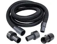 POWERTEC 70347 10 ft Dust Collection Hose Kit with 5 Fittings for Wood