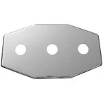 LASCO 03-1654 Smitty Plate, Three Hole, Used to Cover Shower Wall Tile, Stainless Steel 8-Inch Center