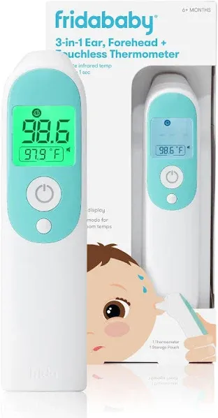 FridaBaby 3-in-1 Ear, Forehead, Touchless Infrared Thermometer