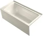 Kohler K-1946-RA Archer 60" x 30" Alcove Bath Right Drain - Biscuit