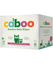 Caboo Bamboo Baby Wipes, Jumbo, Unscented - 72 wipes