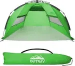 Outrav Pop Up Beach Tent - Quick and Easy Set Up, Family size, Portable Sun and Water Shelter and Shade Canopy - for Fishing, Camping, Hiking and