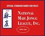 National mAh Jongg League 2024 Large Size Card - mAh Jongg Card - Official Hands and Rules