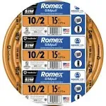 Southwire 28829026 10/2 AWG Romex SIMpull 15' NM B Cable with Ground