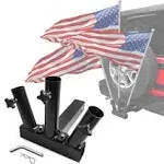 Universal Standard 2 in Hitch Mount 3 Flag Pole Triple Flagpole Holder SUV Truck  | eBay