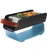 UNA Outdoor Portable Charcoal Grill Barbecue, Graphite Grey