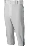 Mizuno Premier Short Piped Baseball Pant - Large - Grey / Navy