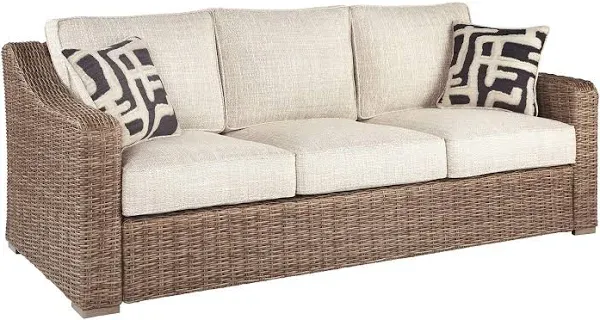 Beachcroft Beige Outdoor Sofa with Cushion