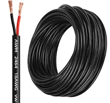 18 Gauge Wire 2 Conductor,18 AWG Electrical Wire Stranded PVC Cord Oxygen-Fre...