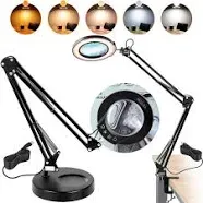 VEVOR Magnifying Glass with Light and Stand