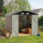 Aoxun 6.4x4 ft Outdoor Storage Shed for Tool, Garden