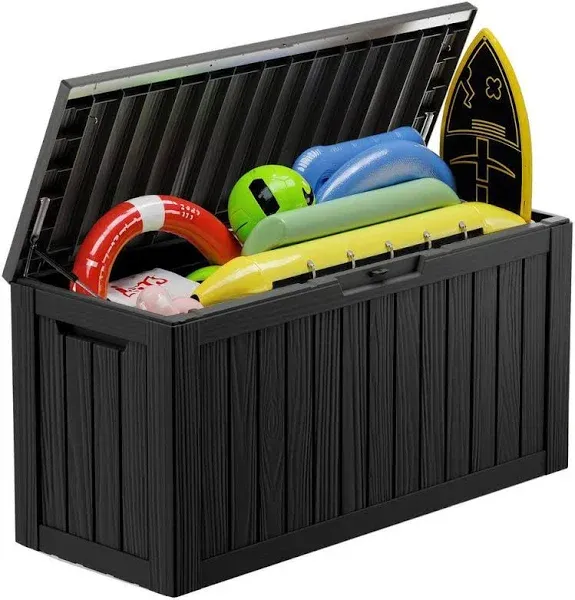 80 Gal. Black Resin Outdoor Storage Deck Box