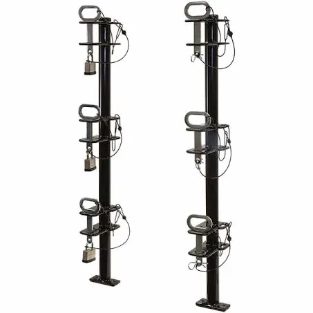 Buyers Products Company LT13 Made in The USA, Trimmer Rack for Lawn Care Equipment, Landscape Tools, 3-Position, Black