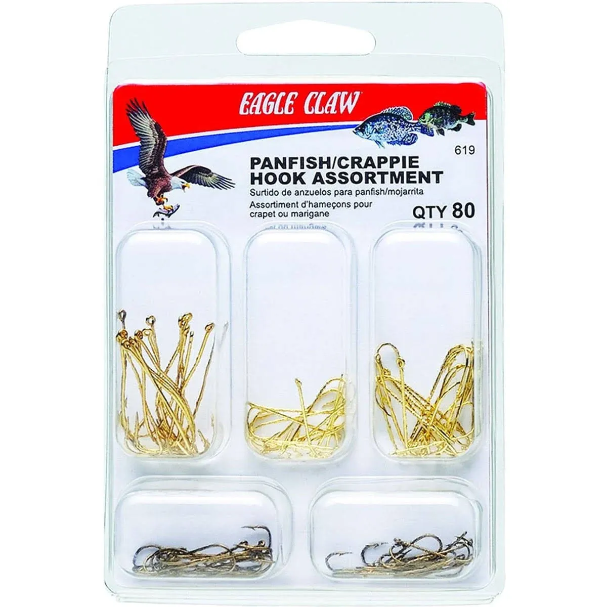 Eagle Claw Crappie/Bream Hook Assortment Clam