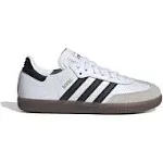 Adidas Kids' Samba Indoor Soccer Shoes, White